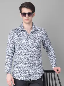 Crimsoune Club Geometric Printed Slim Fit Pure Cotton Casual Shirt