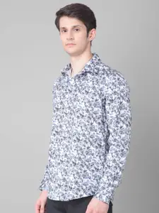 Crimsoune Club Geometric Printed Slim Fit Pure Cotton Casual Shirt
