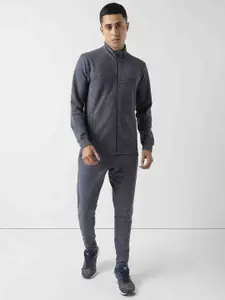 Wildcraft Self Design Mock Collar Tracksuit