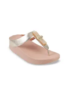 fitflop Open Toe Leather Wedge Sandals