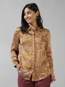 Fabindia Ethnic Motifs Printed Spread Collar Casual Shirt