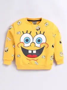 Eteenz Boys Premium Cotton Spongebob Printed Sweatshirt