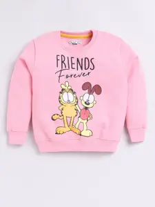 Eteenz Girls Garfield Printed Premium Cotton Sweatshirt
