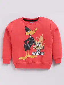 Eteenz Girls Loony Toones Printed Premium Cotton Sweatshirt