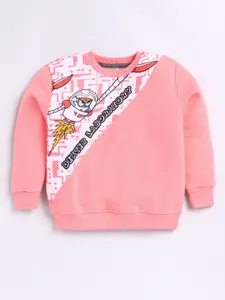 Eteenz Boys Dexter Printed Colorblocked Premium Cotton Sweatshirt