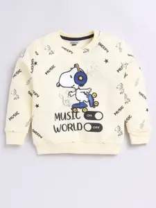 Eteenz Boys Snoopy Printed Premium Cotton Sweatshirt