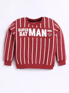 Eteenz Boys Batman Printed Striped Premium Cotton Sweatshirt