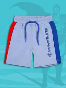 Kids Ville Boys Superman Printed Cotton Shorts