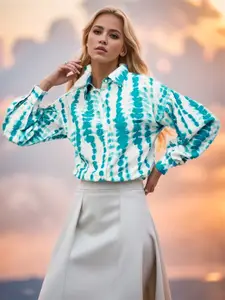 RARE Green Abstract Printed Casual Shirt