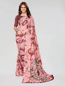 KALINI Tie And Dye Poly Georgette Saree