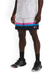 UNDER ARMOUR Men Striped Baseline Woven Loose-Fit Shorts