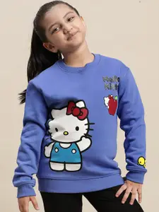 Kids Ville Girls Hello Kitty Printed Cotton Sweatshirts