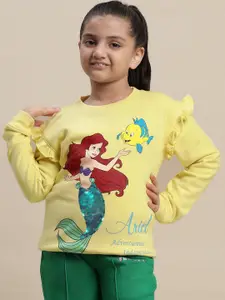 Kids Ville Girls Disney Princess Printed Cotton Sweatshirts