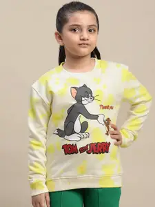 Kids Ville Girls Tom & Jerry Printed Cotton Sweatshirt