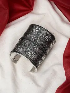 TEEJH Silver-Plated Cuff Bracelet
