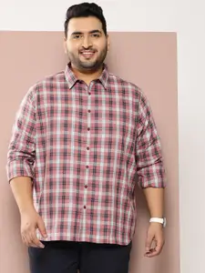 Sztori Men Plus Size Classic Opaque Checked Casual Shirt
