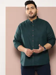 Sztori Men Plus Size Classic Solid Casual Shirt