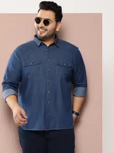 Sztori Men Plus Size Classic Solid Casual Shirt