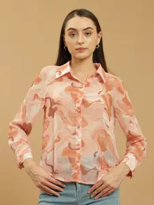 Beatnik Absttract Printed Georgette Casual Shirt