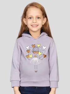 Peppermint Girls Graphic Printed Hooded Sweatshirt