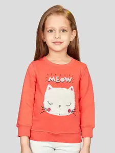Peppermint Girls Graphic Printed Pullover Sweatshirt