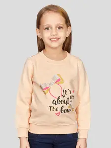 Peppermint Girls Graphic Printed Embellished Sweatshirt