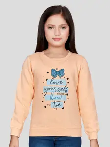 Peppermint Girls Typography Printed Pullover