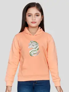 Peppermint Girls Printed Hooded Sweatshirt