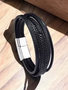 MYKI Men Leather Multistrand Bracelet