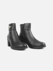 Carlton London Women Mid Top Platform Heel Regular Boots With Embellished