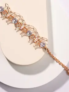 Priyaasi Women Rose Gold-Plated Link Bracelet