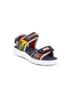 toothless Boys Spiderman Printed Sports Sandals With Velcro