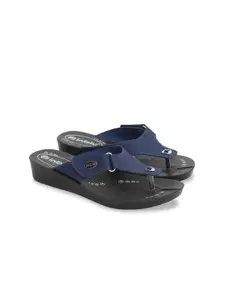 Inblu Lightweight & Anti-Skid Velcro Open Toe Flats