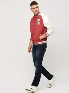 Pepe Jeans Colourblocked Long Sleeves Varsity Jacket