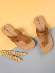 Inblu Slip-On Open Toe Flats With Buckle Detail