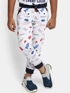 V-Mart Boys Typography Printed Cotton Joggers