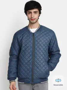 V-Mart Stand Collar Reversible Cotton Quilted Jacket