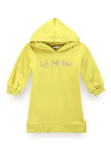 U.S. Polo Assn. Kids Girls Hooded T-shirt Cotton Dress