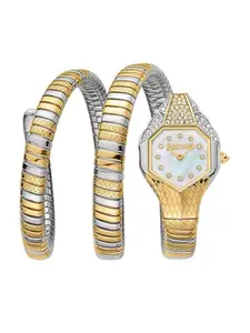 Just Cavalli Women Dial Stainless Steel Wrap Around Straps Analogue Watch JC1L251M0045