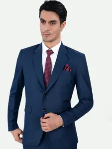 FRENCH CROWN Checked Notched Lapel Collar Single Breasted Formal Blazer