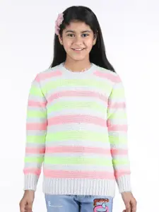 Wingsfield Girls Striped Acrylic Pullover Sweater