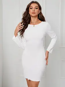 StyleCast White Long Sleeves Bodycon Dress