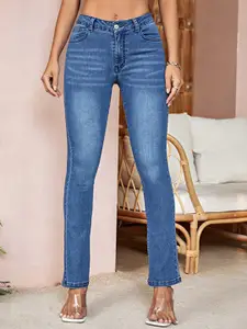 StyleCast Women Blue Heavy Fade Mid-Rise Stretchable Jeans