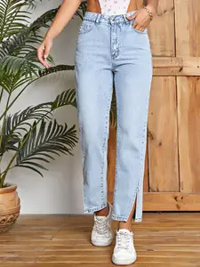 StyleCast Women Boyfriend Fit Mid-Rise Clean Look Jeans