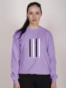 Fashion And Youth Geometric Printed Fleece Sweatshirt