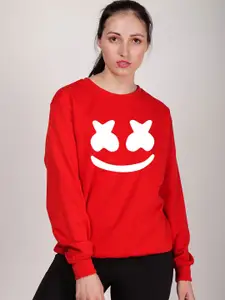 Fashion And Youth Marshmellow Printed Fleece Pullover Sweatshirt