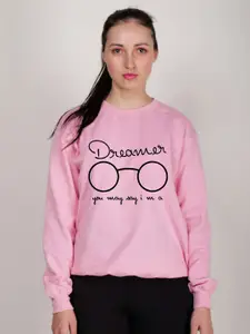Fashion And Youth Typography Printed Fleece Sweatshirt