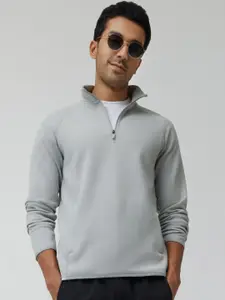 XYXX Regular Fit Solid Half- Zip Sweatshirt