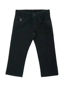 U.S. Polo Assn. Kids Boys Classic Regular Fit Plain Cotton Corduroy Regular Trousers