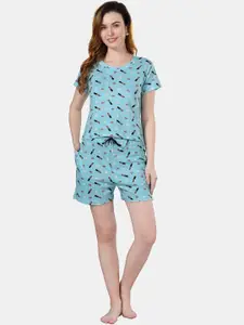 Fabme Graphic Printed Night suit